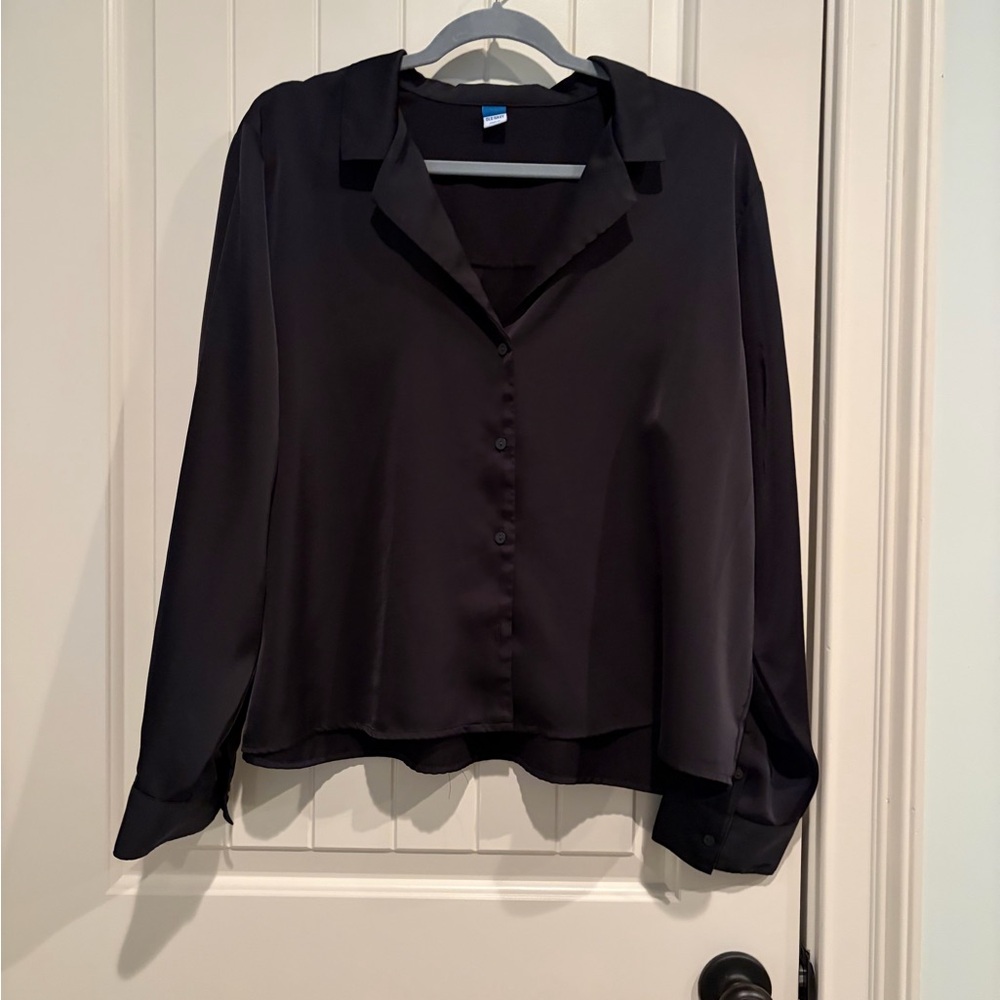 Old Navy Black Button Down Shirt
